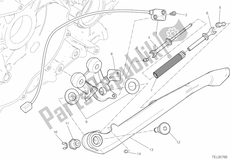 All parts for the Stand of the Ducati Superbike 1299 ABS Brasil 2017